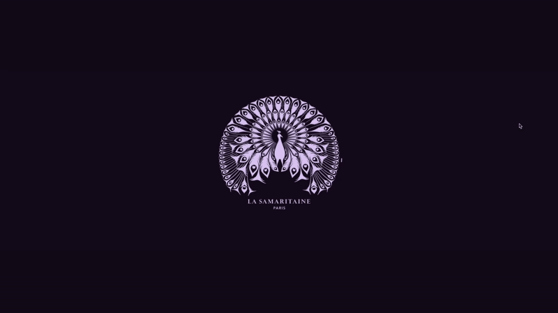 Interface digitale conçue par Irène Saint-Louis pour La Samaritaine LVMH, UI Design