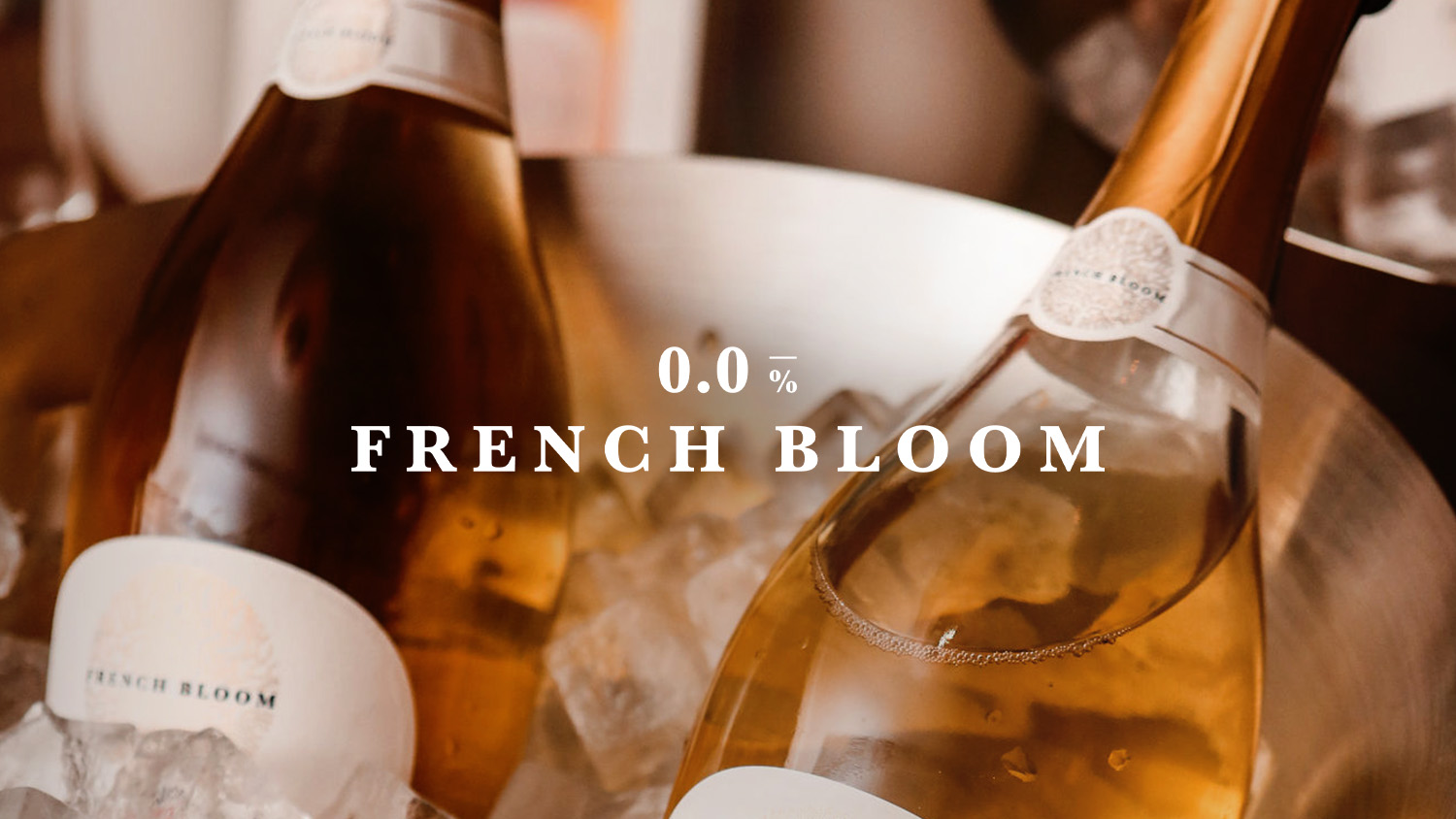 Campagne social media pour French Bloom, vin pétillant sans alcool, projet de direction artistique par Irène Saint-Louis